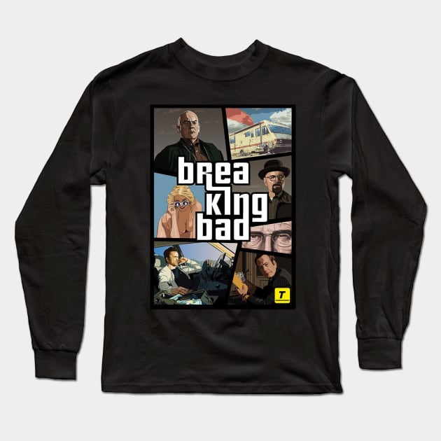 Breaking Bad GTA edition Long Sleeve T-Shirt by Pliax Lab